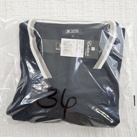 Evolution in Design Men's XL Button-Up Cardigan Navy Blue Long Sleeve NWT NEW - Picture 15 of 15